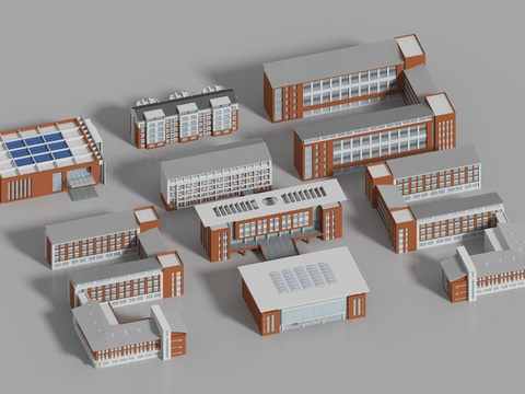 Modern school teaching building dormitory building building components