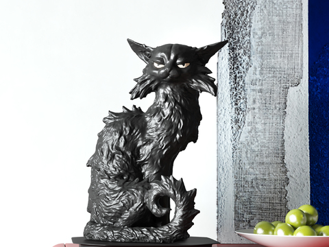 Cat Sculpture Black Cat Ornaments