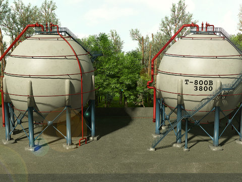 Industrial pipeline gas storage tank