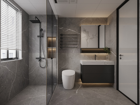 Advanced gray toilet bathroom