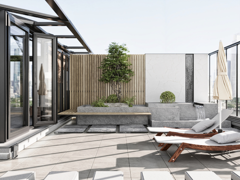 Modern Balcony Terrace Roof Garden