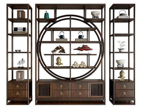 New Chinese-style Antique Rack Storage Rack