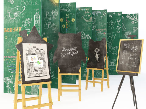 blackboard newspaper drawing board