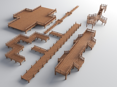 Wooden platform hydrophilic platform viewing platform wooden plank road