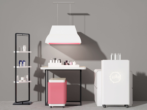 Skincare Products Cabinet Beauty Booth Counter