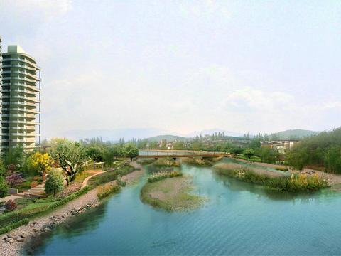 wetland park river landscape psd