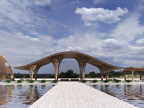 Landscape Pavilion, Gazebo, Rest Pavilion