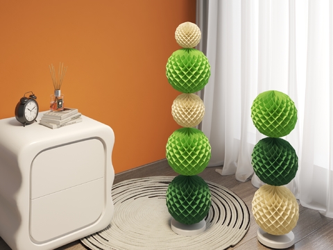 Modern decorative ornaments honeycomb ball column