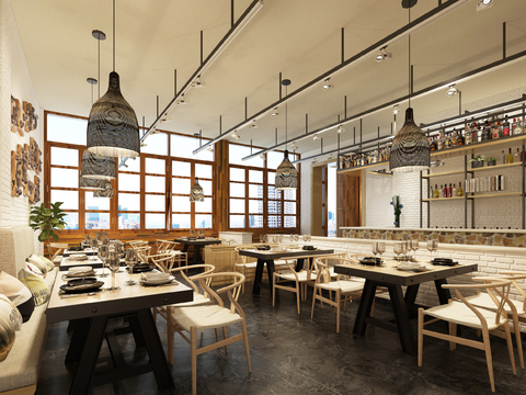 Industrial style western restaurant