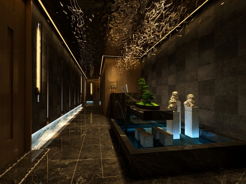 New Chinese Foot Bath Aisle Bath Corridor
