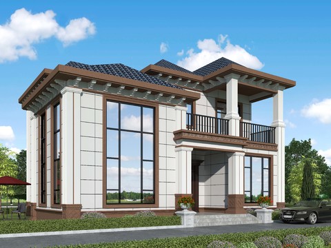 New Chinese-style single-family villa for free