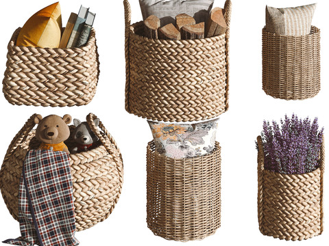 Storage basket woven frame