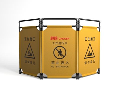 Construction enclosure safety warning fence