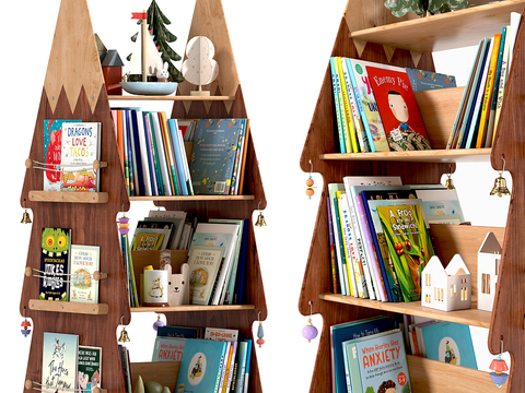 Children's Bookshelf Christmas Tree Bookshelf