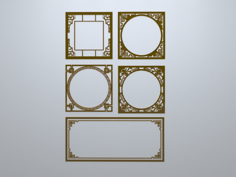 New Chinese-style Line Border