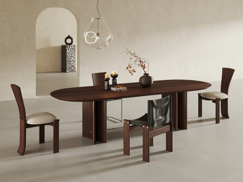 Silent Long Dining Table and Chair