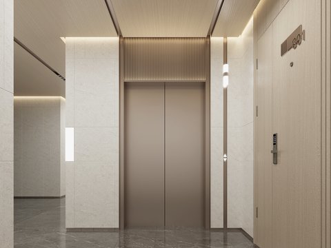 modern elevator hall