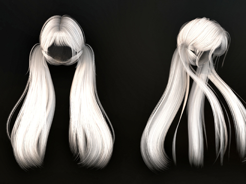 Double ponytail wig girl hair