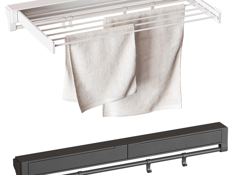 Bathroom products towel rack