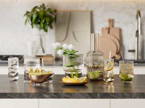 kitchen ornaments fruit tea ice block lemon tea