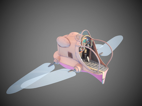 cartoon spaceship