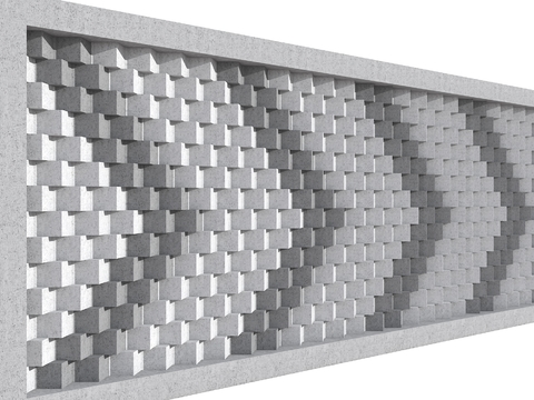 Cement landscape wall three-dimensional diamond brick wall