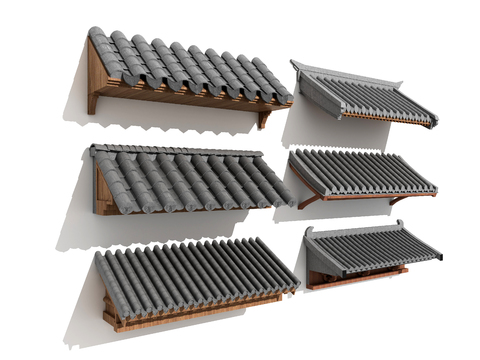 Chinese-style slope roof eave canopy