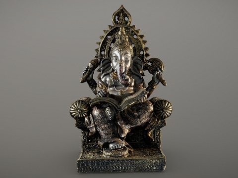 Elephant Head Sculpture Elephant Gods Ornaments Gods Gandinisa