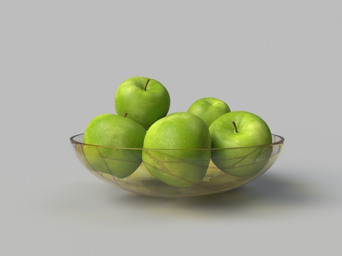 Fruit Green Apple Glass Fruit Plate