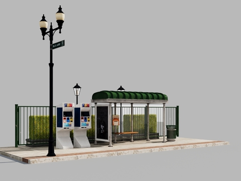 Automatic ticket vending machine at bus station