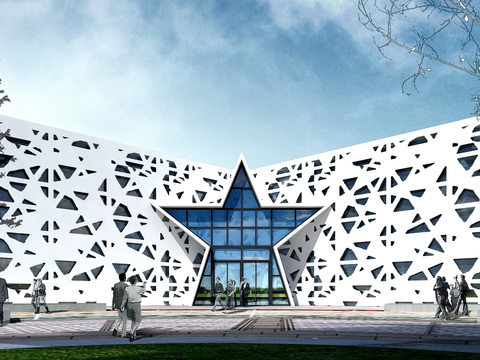 Five-pointed Star Exhibition Hall Cultural Creation Hall Appearance