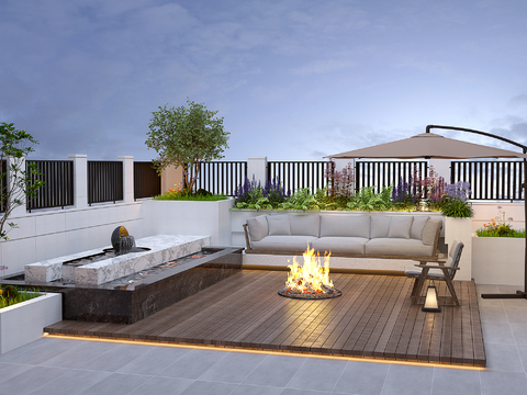 Modern Balcony Terrace Roof Garden