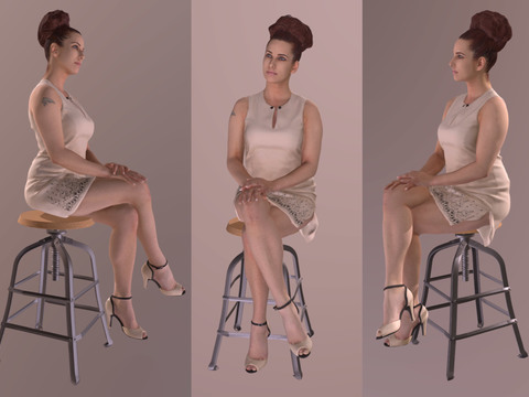 Beautiful woman sitting posture lady elegant lady