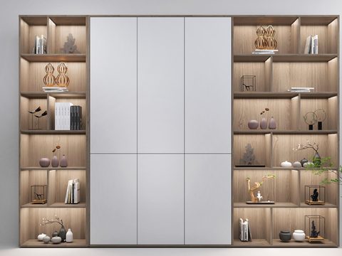 Modern Bookcase Decorative Cabinet Free