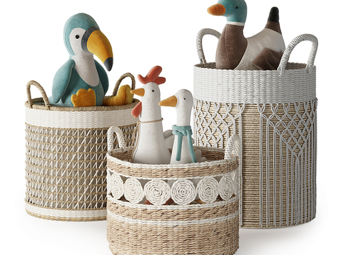 Rattan Basket Storage Basket Storage Basket Doll