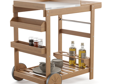 Mobile trolley small coffee table