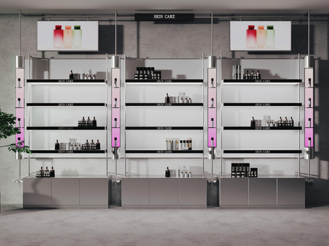 Cosmetics Display Cabinet Beauty Shelf