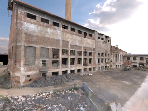 Industrial ruins abandoned factory