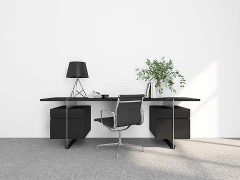 modern office desk and chair