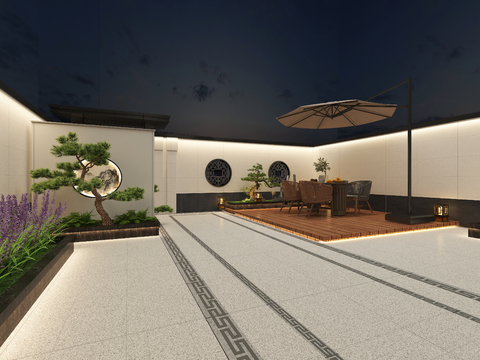 Modern Courtyard Free