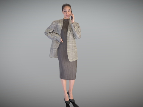 Figure Business Lady Standing Lady