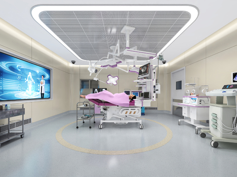 Hospital delivery room operating room