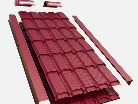 Synthetic Resin Tiles Antique Red Tiles