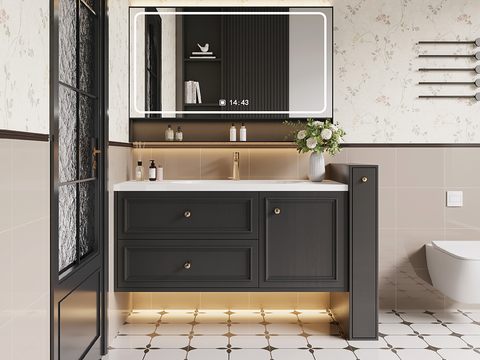 French Bathroom Cabinet Washstand