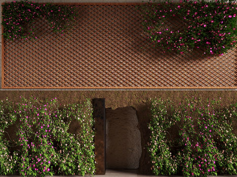 Flower Vine Wall Vine Wall Green Plant Wall Mud Wall