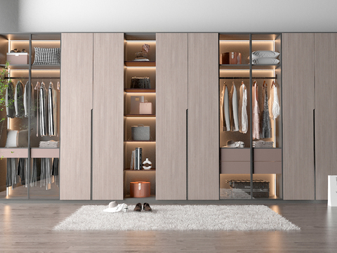 Solid Wood Wardrobe Locker