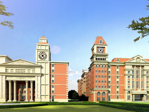 Teaching building clock tower school complex building