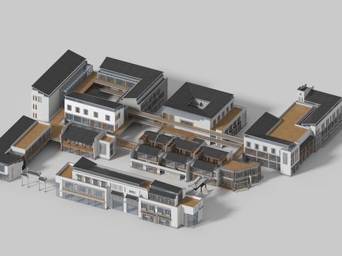 Chinese commercial street building components