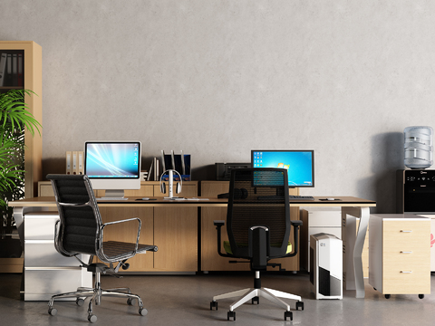 modern office desk and chair