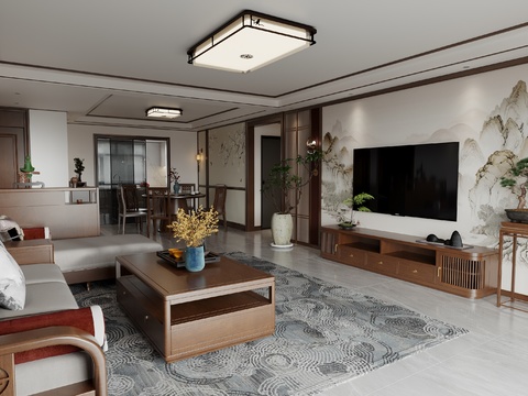 New Chinese Living&Dining Room
